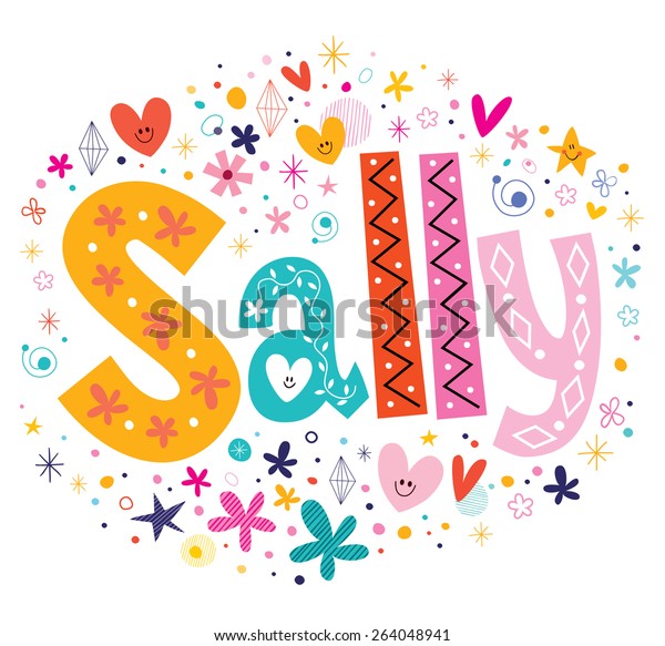 Sally Girls Name Decorative Lettering Type Stock Vector (Royalty Free ...