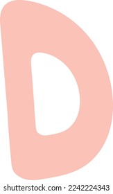 Salmon abstract shape d illustration