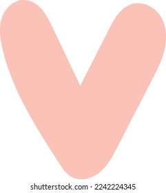Salmon abstract shape v illustration