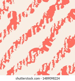 Salmon and Beige tie dye seamless pattern.  Shibori seamless print. Watercolor hand drawn batik.  Handmade watercolour shirt tie dye pattern. Japan traditional tile. Crimson and Beige shibori.