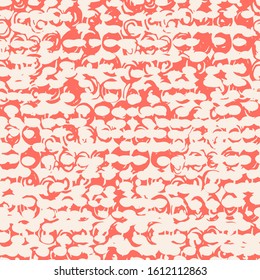 Salmon and Beige tie dye seamless pattern.  Shibori seamless print. Watercolor hand drawn batik.  Handmade watercolour shirt tie dye pattern. Japan traditional tile. Crimson and Beige shibori.