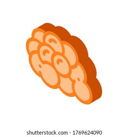 Salmon Caviar Icon Vector. Isometric Salmon Caviar sign. color isolated symbol illustration