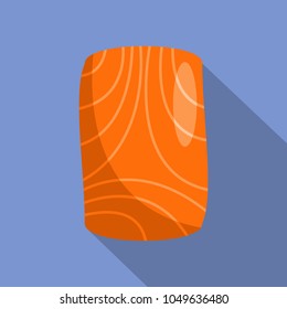 Salmon fillet icon. Flat illustration of salmon fillet vector icon for web