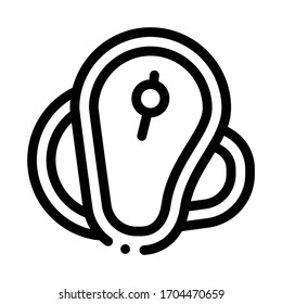 salmon fillet icon vector. salmon fillet sign. isolated contour symbol illustration