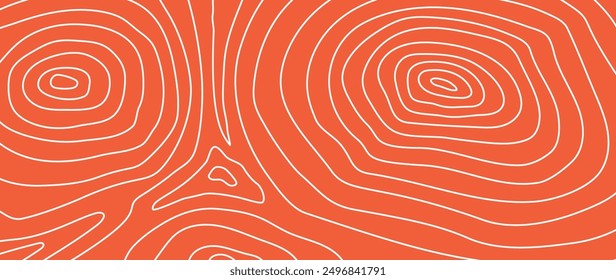 Salmon fillet pattern texture background vector. Abstract salmon meat on orange background with stripes salmon line art. Design illustration for Japanese Restaurant, website, banner, packaging.