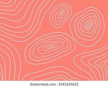 Vetor de fundo de textura de padrão de filete de salmão. Abstrato carne de salmão no fundo laranja com listras salmão linha arte. Ilustração de design para restaurante japonês, site, banner, embalagem.
