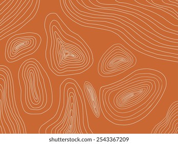 Vector de fondo de textura de patrón de filete de salmón. Abstractas carne de salmón sobre fondo naranja con rayas de salmón línea de arte. Ilustración de diseño para restaurante japonés, Sitio web, Anuncio, embalaje.
