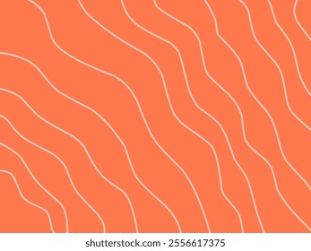 Salmon fillet pattern texture background vector. Abstract raw salmon meat background with stripes salmon line art. Design illustration for Japanese Restaurant, website, banner, packaging.
