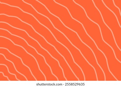 Salmon fillet pattern texture background vector. Abstract raw salmon meat background with stripes salmon line art. Design illustration for Japanese Restaurant, website, banner, packaging.
