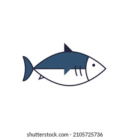 Salmon fish cartoon vector. Salmon fish on white background.