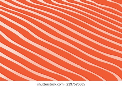 Salmon Fish Fillet Texture. Vector Background For Fish Packaging