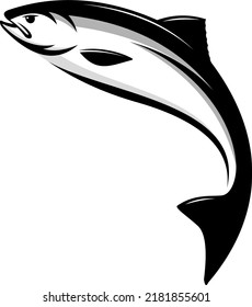 salmon fish for fly fishing logo company