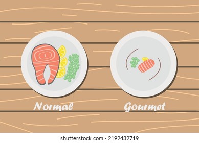 
salmon fish gourmet food vs salmon fish regular food