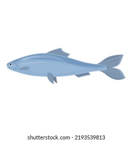Salmon fish icon cartoon vector. Sea herring. Sardine food