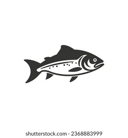 Salmon fish Icon on White Background - Simple Vector Illustration