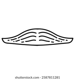 salmon fish icon with outline style
