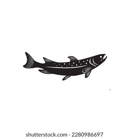 Lachs-Fisch-Symbol, Vektorgrafik
