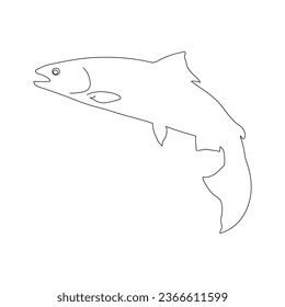 diseño de ilustraciones vectoriales con icono de salmón