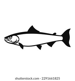 salmon fish logo design icon vector illustration
