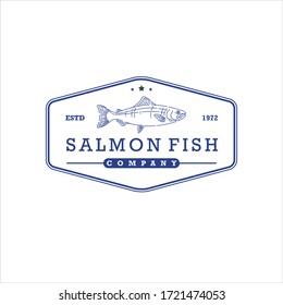 Salmon Fish Logo Design Vector Image Stock Vector (Royalty Free ...