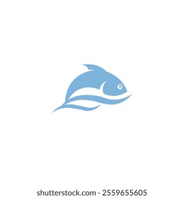 Salmon fish logo, fish logo, fishing, fish icon design template. Fish logo isolated on white background.