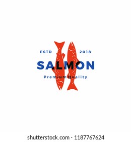 salmon fish logo seafood label badge vector sticker download