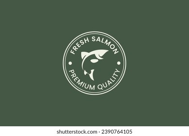 ilustración de icono del logotipo del pez salmón