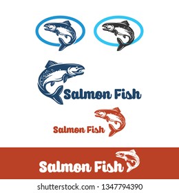 salmon fish logotype