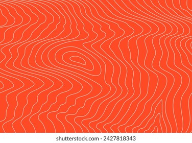 Salmon fish red meat pattern background. Vector food texture of seafood sushi, salmon steak or fillet, trout or tuna sashimi. Abstract fish meat structure backdrop for japanese cuisine restaurant