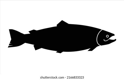 salmon fish simple, vector illustration