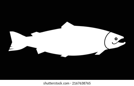 salmon fish simple, vector illustration
