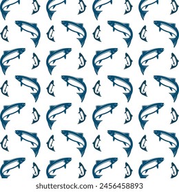 Diseño de Ilustración vectorial de patrón repetido multicolor de moda asombrosa de salmón