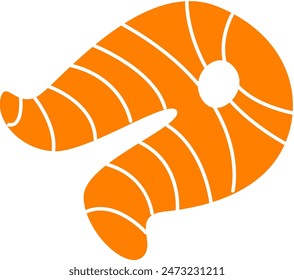 Salmon Fish Steak Vector Illustration