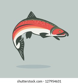 Salmon Fish - Vector Illustration