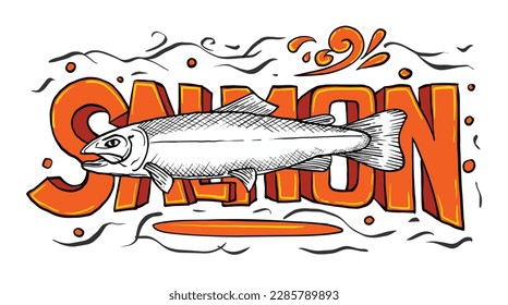 Salmon Fish Vector Illustration EPS10