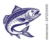 Salmon Fish. Vector Illustration isolated