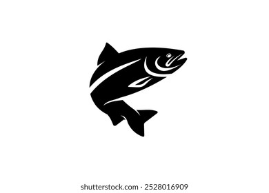 Salmon Fish Wildlife Design Illustration Silhoutte