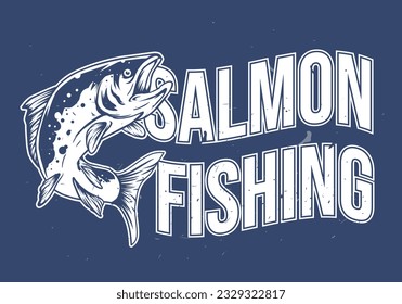 Poster de pêche au saumon en version imprimée