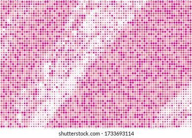 Lachs Halftone Print. Rosa Punkte Monochrome. Coral Gradient Muster. Fuchsia Grunge Muster. Comic Overlay. Hintergrund des Vektors Pinselstrich. Pink Vintage Point.