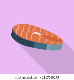 Salmon icon. Flat illustration of salmon vector icon for web design