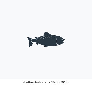 Salmon icon isolated on clean background. Salmon icon concept drawing icon in modern style. Vector illustration for your web mobile logo app UI design.