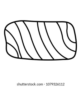 Salmon icon. Outline illustration of salmon vector icon for web