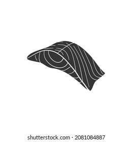 Salmon Icon Silhouette Illustration. Fish Vector Graphic Pictogram Symbol Clip Art. Doodle Sketch Black Sign.