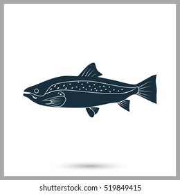 Salmon icon. Simple design for web and mobile