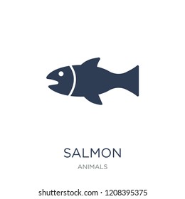 Salmon icon. Trendy flat vector Salmon icon on white background from animals collection, vector illustration can be use for web and mobile, eps10