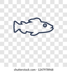 Salmon icon. Trendy Salmon logo concept on transparent background from animals collection