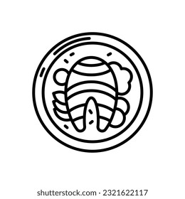 Salmon icon in vector. Illustration