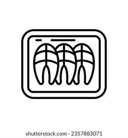 Salmon icon in vector. Illustration