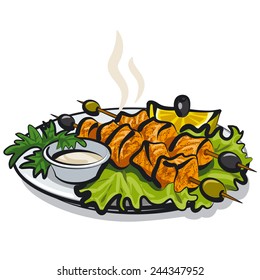 salmon kebab