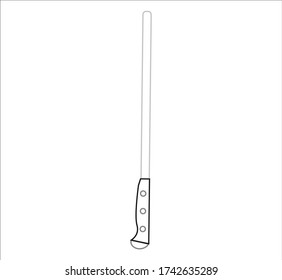 cuchillo de salmón. ilustración para web y móvil